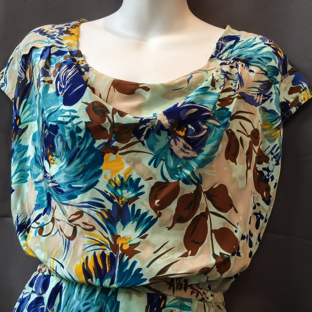 SALE Tracy Reese Silk Floral Blouson Dress - Picture 4 of 4